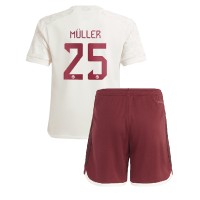 Bayern Munich Thomas Muller #25 Tredjedraktsett Barn 2023-24 Kortermet (+ Korte bukser)
